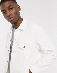Levi's vintage fit denim trucker jacket in white out wash
