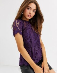 Lipsy lace top in purple-Red