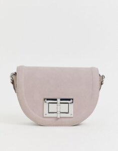 Lipsy turn-lock saddle bag in lilac-Purple
