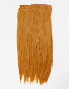 LullaBellz super thick 26 inch 5 piece statement straight clip in hair extensions in strawberry blonde-Red