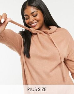 M Lounge Curve mini knitted hoodie dress-Pink