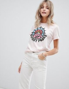 Maison Scotch basic t-shirt with various artwork-Pink
