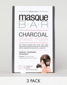 MasqueBAR Charcoal Sheet Masks x3-No Color