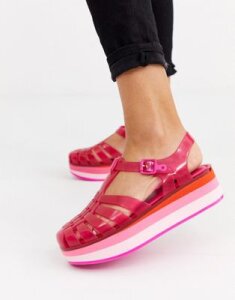 Melissa flatform jelly sandal in pink