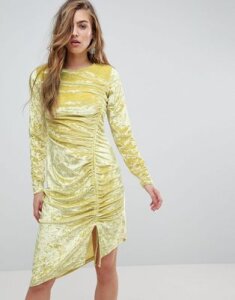 Miss Sefridge Velvet Ruched Mini Dress-Multi
