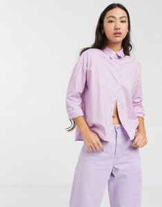 Monki oversized shirt in lilac-Purple