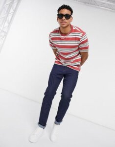 Native Youth stripe t-shirt in red