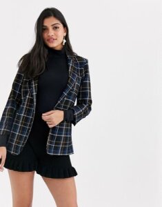 New Look blazer in check two-piece-Black