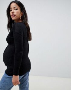New Look Maternity twist front top in black