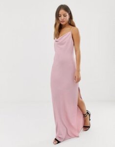 New Look maxi dress with cowl neck in lilac-Purple