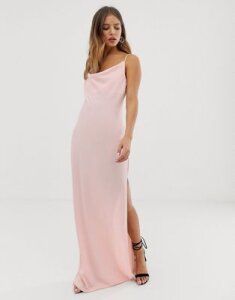 New Look maxi dress with cowl neck in pink