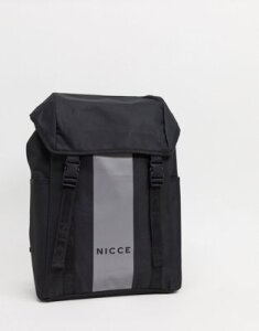 Nicce clip front backpack with reflective strip in black