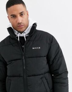 Nicce puffer jacket in black