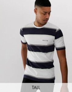 Nicce stripe t-shirt in white