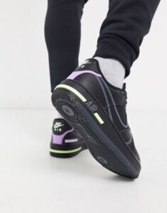 Nike Air Force 1 React sneakers in black