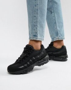 Nike Air Max 95 leather sneakers in black