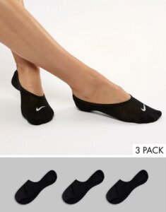 Nike Black 3 pack liner socks-White