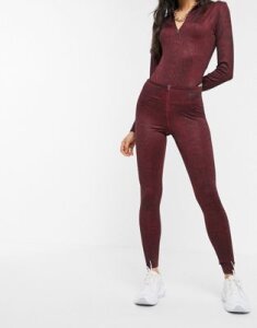 Nike burgundy snake print high waist leggings-Red