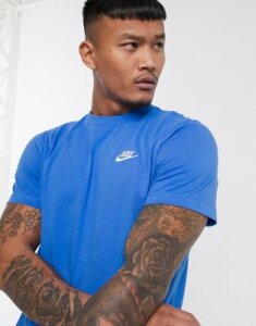 Nike Club crew neck t-shirt in blue