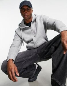 Nike Club zip up hoodie in grey-Gray