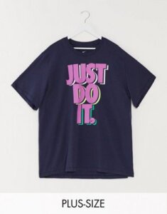 Nike Just Do It Plus t-shirt in navy