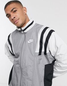 Nike Re-Issues woven track jacket in gray