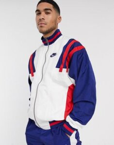 Nike Re-Issues woven track jacket in white
