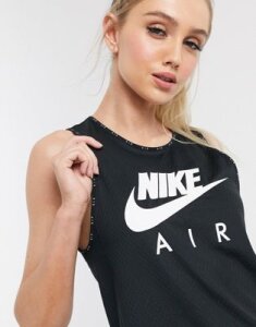 Nike Running Air logo tank in black