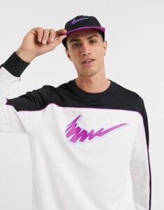 Nike SB logo long sleeve t-shirt in white/black