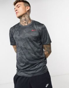 Nike Training Camo t-shirt in black