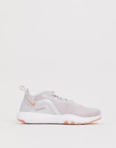 Nike Training flex sneakers in gray and pink
