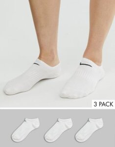 Nike white 3 pack sneakers socks