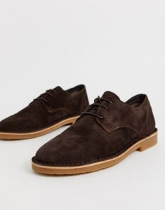 Office Inferno desert shoes in brown suede