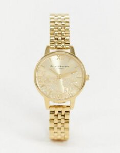 Olivia Burton OB16MV105 bejewelled bracelet watch in gold