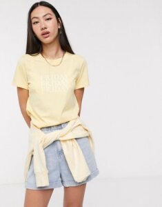 Only friday slogan t-shirt-Yellow