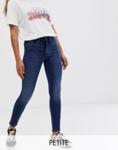 Only Petite high waist skinny jean in blue
