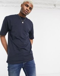 Only & Sons boxy fit t-shirt in navy