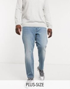 Only & Sons skinny fit jeans in light wash-Blue