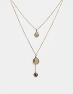 & Other Stories layered medallion necklace in gold
