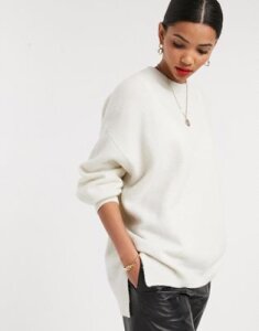 & Other Stories oversized sweater in cream-White