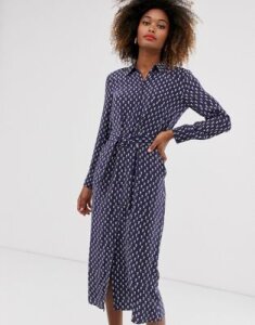 & Other Stories shirt dress with blue floral print