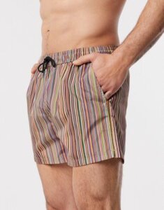 Paul Smith classic stripe swim shorts in multi