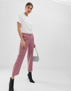 Pieces flare pinstripe pants-Pink