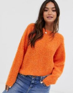 Pieces long sleeve sweater-Orange