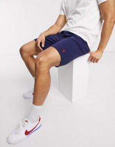 Polo Ralph Lauren player logo mesh pique shorts in newport navy