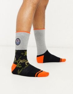 Polo Ralph Lauren terrain camo colorblock crew socks in black