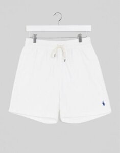 Polo Ralph Lauren Traveler player logo swim shorts in white