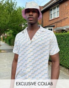 Polo Ralph Lauren x ASOS exclusive collab shirt in white with all over logo