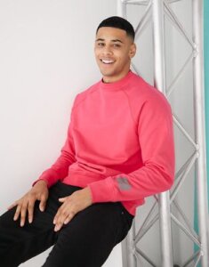 PS Paul Smith basic sweat with arm logo in pink