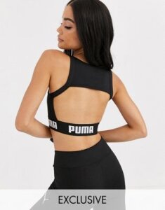 Puma ePuma exclusive to ASOS glam bra in black